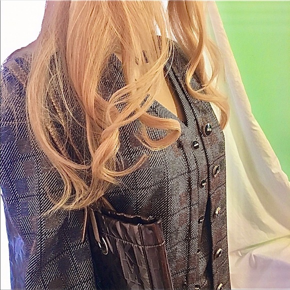 ST. JOHN -St John 3 pc Suit silver, black, brown Jacket 6 Vest 10 Pants … - Picture 12 of 12